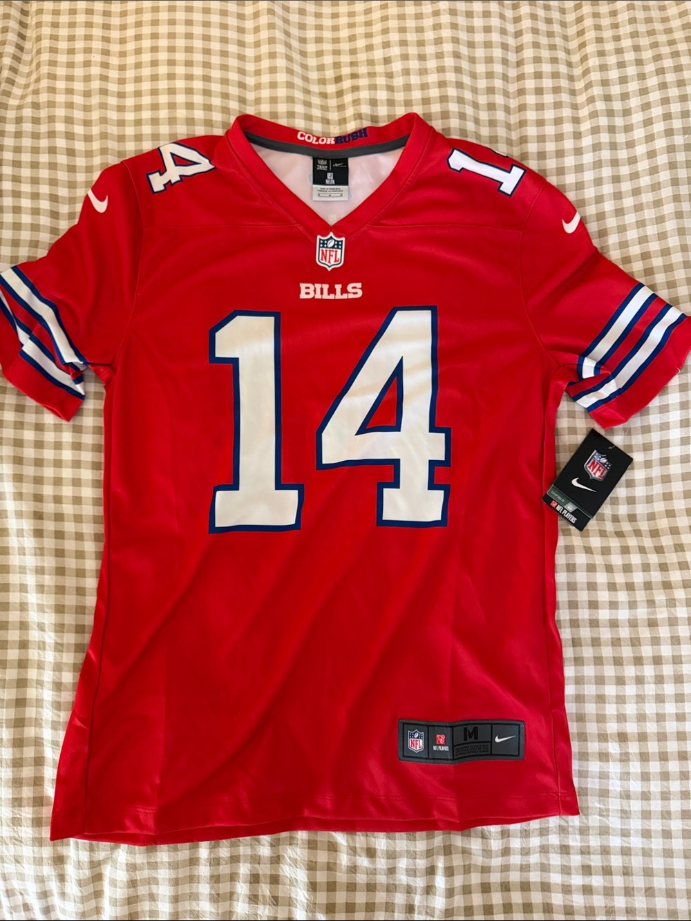 Nike Red Buffalo Bills #14 Football Jersey